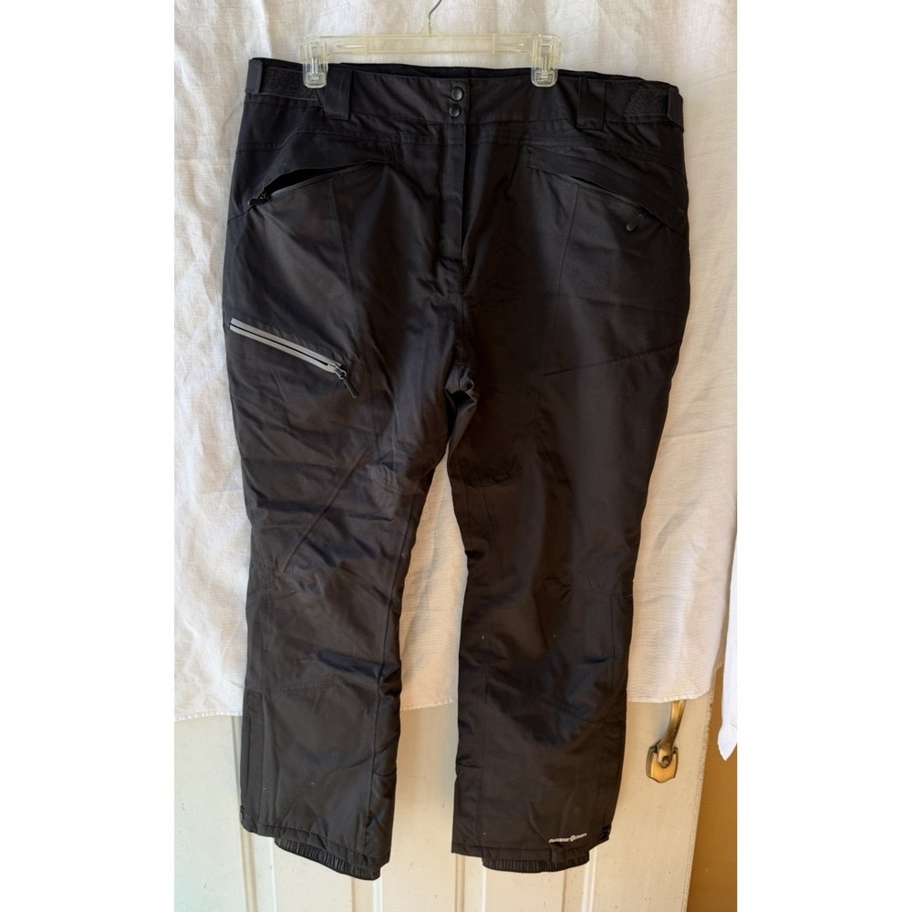 Men's Outdoor‎ Gear Snow Ski Snowboard Pants Black 2XL Adjustable Waist Heavy